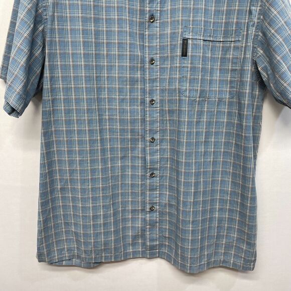 Columbia Men Short Sleeve Button Shirt Top Size XXL 2XL Cotton B369 -18 - Picture 8 of 11